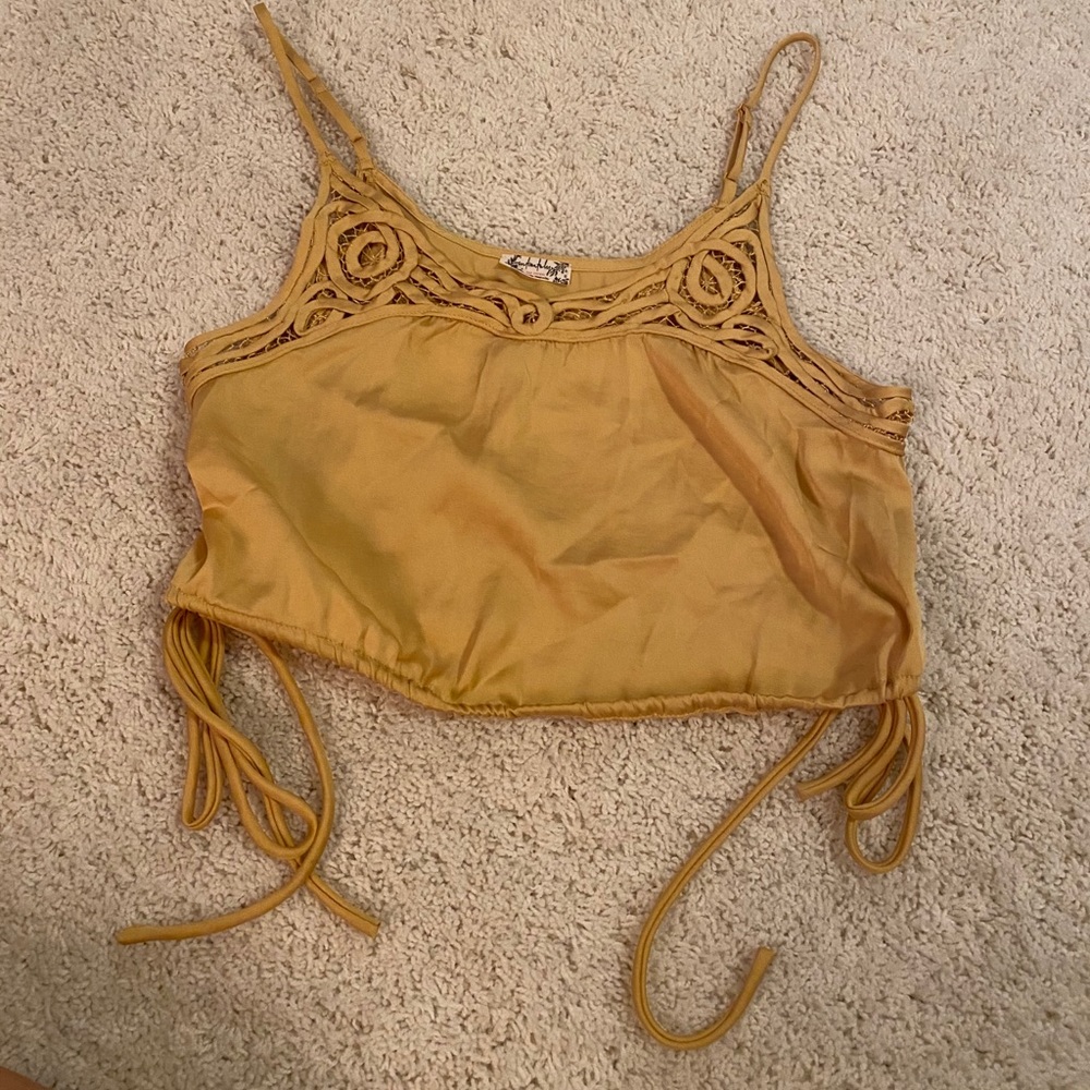 Gold Free People tank